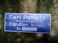 Schild Carl Pohlers Kändler