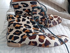 Zara Leopard ? Fell  Stiefel Gr. 38