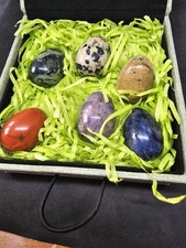 Edelstein Eier Set 6Stück,in