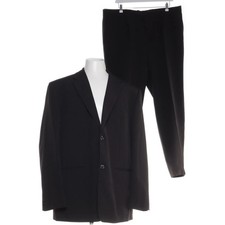 Anzug, Größe: 58, Polyester/Viskose, Schwarz, Nadelstreifen #70N