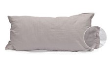 2 Stück Hahn Renforce Kissenbezüge 40x80cm stonewashed kitt steingrau 123061-722