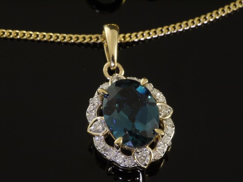 585 goldkette mit diamant und - 585,