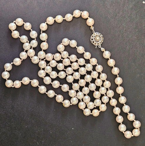 Echte perlenkette mit 585er - perlenkette,