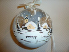 Lauscher Weihnachten Glaskugel hellblau handbemalt mundgeblasen 20 cm