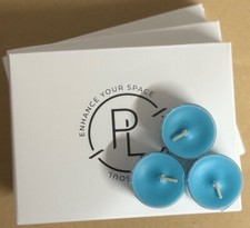 3 für 2 Partylite Teelichter Salty Seascape blau 36 Stück NEU OVP 042156