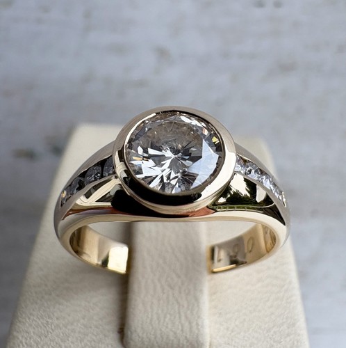 Goldring 14k 585 mit diamanten - 14k,