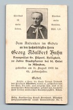 Sterbebild Prälat Huhn 1903 München Heilig-Geist
