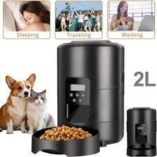 2L Automatischer Futterautomat Elektrisch Futterspender Katze Hunde mit Timer