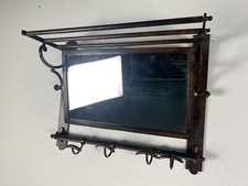 Wandgarderobe Stahlrohr Spiegel Bauhaus ArtDeco Jugendstil bronze