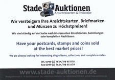 267 AK Werbung Stade Auktionen