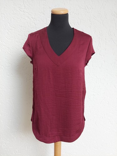Weinrot bordeaux satin basic - weinrot,
