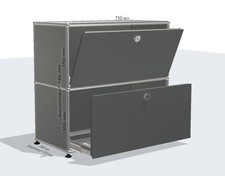 USM Haller Regal 75cm breit Sideboard 2 Fächer 1 Klappe 1 Vollauszug vers Farben