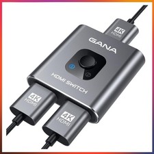 HDMI Switch 2 In 1 Out oder 1 In 2 Out GANA Aluminium Umschalter 4K 3D HD TV