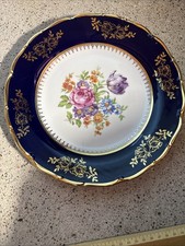 Porzellanteller Kobaltblau mit