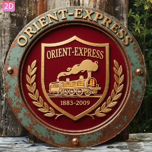 Blechschild rund orient - blechschild,