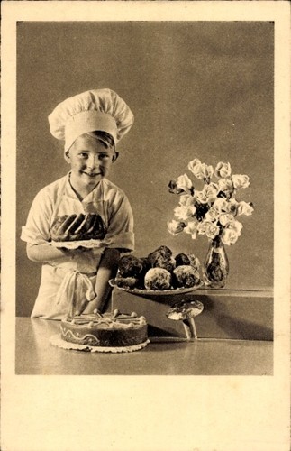Junger konditor kuchen - ak,