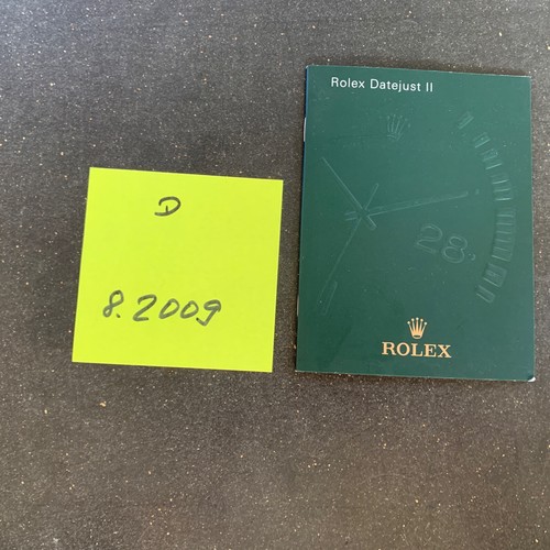 Rolex datejust booklet - ii, /