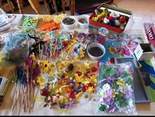 Konvolut DEKO Cocktailspieße Streudeko Blumen Eisdeko Frühling 