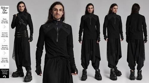 Punk rave men black - rave, gothic