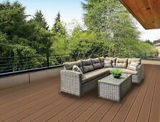 TOP Terrassendiele WPC Massiv hellbraun gerillt/genutet formstabil ab 9,89€/lfm