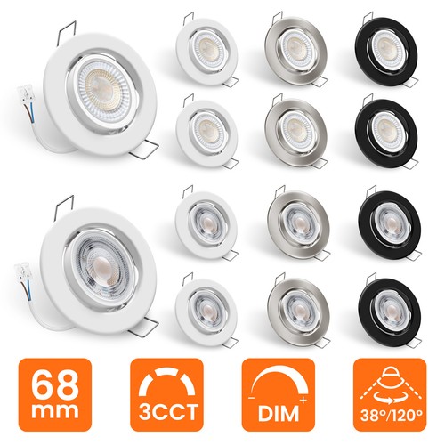 Led einbaustrahler 3cct 230v - led,
