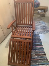 Original „ Herlag „ Sonnenliege aus Original altem Teakholz, klappbar