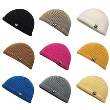 Weich Short Matrosen Warme Strick Wintermütze Herren Damen Docker-Cap Beanie Hut