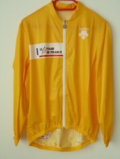 DESCENTE Tour de France Rad Windbluse Windschutz dünne Radjacke Gr. M gelb neu!