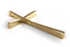 Kreuz Anhänger 6 Brillanten