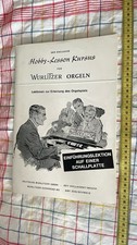 Alte Noten:  Hobby-Lesson Kursus für Wurlitzer Orgeln - 1960er Jahre