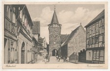 + 1940.. Fachwerk-Haus. Rad-Menschen.. Hausmannsturm.. Neumärker Str.. Helmstedt