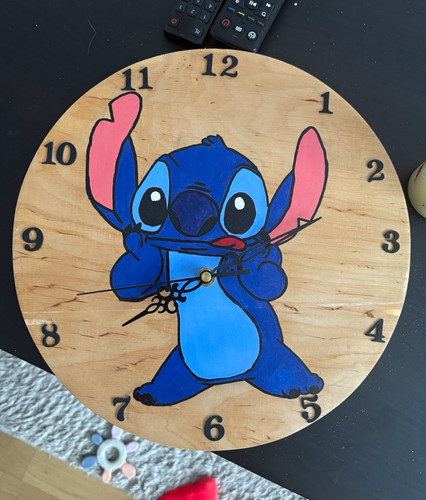 Disney stitch wanduhr holz - disney,