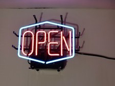 OPEN Made in USA Neonreklame Leuchtreklame aus 1992