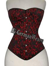Vollbrust Korsett Rot Brokat