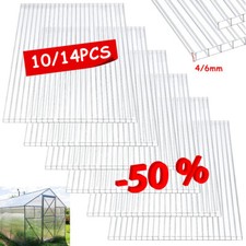 Doppelstegplatten 4/6 mm Gewächshausplatten Stegplatten Hohlkammerplatten NEU