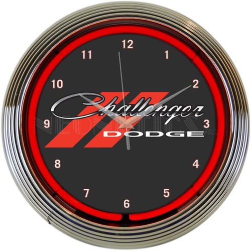 Dodge challenger wanduhr neon - challenger,