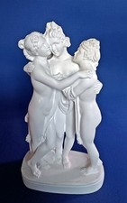 Klassische Skulptur Die Drei Grazien nach Canova 20cm  Alabaster Figur sexy
