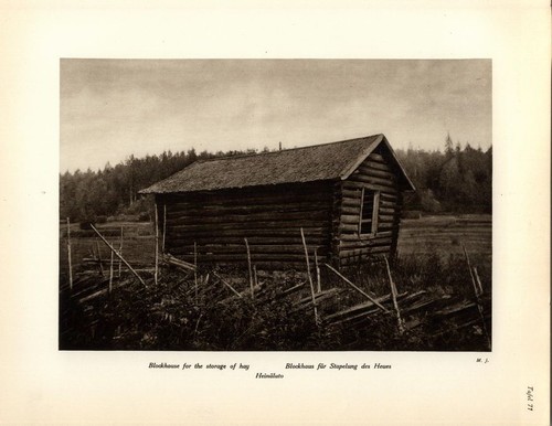Kupfertiefdruck blockhaus - kupfertiefdruck,