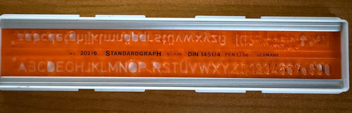Schriftschablone standardgraph - schriftschablone,