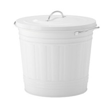 IKEA KNODD Tonne mit Deckel, weiß, 16L 