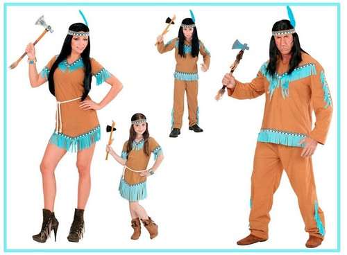 Indianer familie indianerin - familie,
