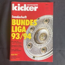 kicker Sonderheft Bundesliga 1993/94 vollständig + Stecktabelle + Beilage Adidas