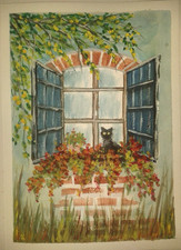 Original Gemälde Aquarell