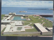 Helgoland - Blick vom Oberland auf das Schwimmbad