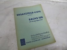Sammlerliteratur Ersatzteilliste NR 324.6/4 Sachs 100 mit dreigang Getriebe