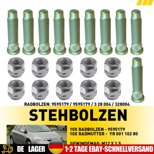 10x radmutter m12x1 5mm - m12x1,5mm, &