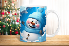 Kaffeetasse 3D Schneemann Weihnachten Tasse Kaffeebecher Geschenk Keramik
