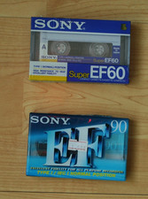 Sony Super EF60 + Sony EF90. Zwei unbenutzte Audiokassetten!