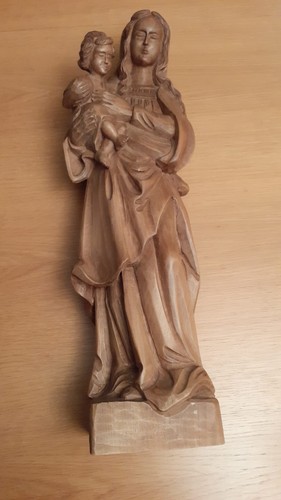 Holzfigur madonna maria mit - holzfigur, /