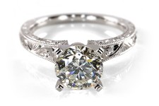 Verlobungsring Ring Brillant 1,13 ct. L/VS2 585 Weißgold Gr 52 [BRORS 19333]